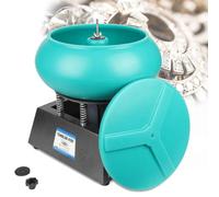 guoyjmm Tambour de Polissage Vibrant, Machine de Trowalisation 12 L, Machine de Polissage, pour Meuler et Polir Les Surfaces des Pièces, Accessoires de Bijoux, Pièces Métalliques, Pièces Automobiles