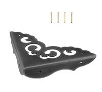Guoyoocc Vintage Protecteur Décoratif d'angle,Protection Coin de Table Protection d'angle en Métal,Garde d'angle pour Meubles,pour Meuble et Boîte en Bois Coffret à Bijoux Bronze
