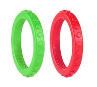 GUOYOU 2 Pcs Anneau de Dentition Sans BPA Jouet Dentition Bébé Léger Jouet Bebe 0-3 Mois en Silicone Grignoteuse Bébé Apaiser les Gencives des Bébés Cadeaux pour Enfant Faciles Saisir