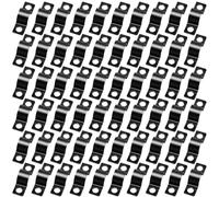 GUOYOU 60 Pièces Clips Câble 2 Trous Colliers de Serrage en U Colliers de Serrage 2 Trous Collier Durite Essence Acier Inoxydable 304 pour 10mm Câble Tuyaux D'eau Installation (Noir)