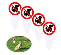 GUOYOU Attention au Chien,4 Pièces Panneau Panneau Chien Crotte Stop Pipi Plaque Chien Portail Plaque Panneau D'Avertissement Chien,aux Pelouses Parcs Parkings Scènes Intérieures Extérieures