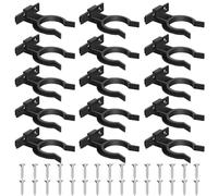 GUOYOU Clip Plinthe Cuisine, 15 Pièces Fixation Plinthe Cuisine, avec 30 Vis, Durable Clips Plinthes Cuisine, pour Pied Meuble Cuisine de 32 à 36 mm, pour la Cuisine ou la Salle de Bain