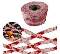 GUOYOU Decoration,8 Cm * 10 m Gaze Sanglante Effrayante pour Décoration,aux Vêtements Assortis Fête d'halloween Jeu de Rôle Mascarade Porte Arbre Fenêtre Jardin Escaliers