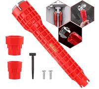 GUOYOU Outil de Clé à Robinet, 8 En 1 Clé Robinet Lavabo, Multifonction vier, Outil d'Installation de robinetterie, outil de cl é à Tuyau de Plomberie pour Cuisine Mitigeur évier Salle de Bain