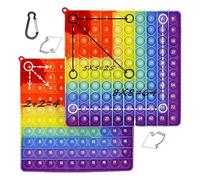 GUOYOU Pop It 20*20cm Push Bubbles Jouet Popit 2 in 1 Fidget Toys Table de Multiplication Poppers Silicone Anti Stress Enfant Jouets,Educatifs Maths Jouets Éducatifs Multiplication D'Addition Enfant
