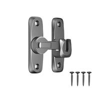 GUOYOU Schiebetür Schloss,Schiebetürschloss 90/180 Grad Türriegel Riegelschloss Türverriegelung Innen Edelstahl Schloss Riegel tür mit Schrauben für Schiebetüren Badezimmer Garten ect（Grau）