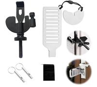 GUOYOU Verrou Porte Interieure,5 Pièces Serrure Porte Interieure Bloque Porte Hotel Verrou Portable de Voyage Serrure Porte Facile Securite Porte,pour Hôtel Appartement École la Maison