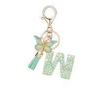 GUOYU A-Z Porte-clés avec lettre initiale pour femme, homme, argent, porte-clés avec initiale, cadeau d'anniversaire pour femme, homme, cadeau de Noël pour amie, lien couple maman soeur, 0 W, L