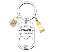 GUOYU Cadeau Coach,Porte clef Coach,Cadeaux Coach sportif Foot Basket Crossfit,Cadeau Coach Fitness,Cadeaux pour coach Homme et Femme (2 Coach Homme)