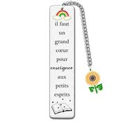 GUOYU Marque-page Cadeau pour Maîtresse, Professeur, Atsem - Idée Appréciation Fin d'Année Scolaire, Graduation, Pâques - École Maternelle et Primaire (4)