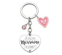 GUOYU Porte-Clés Marraine Cadeau pour Ma Marraine, Idée Cadeau Originale, Anniversaire, Baptême, Noël ou Petite Surprise, Merci, Une Seconde Maman pour la Vie