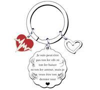 GUOYU Porte-clés Symbole d'Amour Couple | Cadeau Saint Valentin pour amoureux, idée romantique anniversaire Noël, souvenir élégant durable pour duo amoureux au quotidien