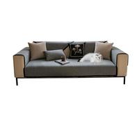 GUOYUYU Housse de Coussin Canapé 80 x 140 cm Protection Canapé Anti-Taches en Forme de L, Adapté à Toutes Les Saisons et Personnalisable, pour Assembler Le Canapé, Gris