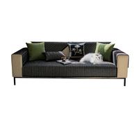GUOYUYU Housse de Coussin Canapé 80 x 150 cm Housse Canapé 3/2/4/1 Places, Housse Canapé Antidérapante, Adapté à Toutes Les Saisons et Personnalisable, pour Assembler Le Canapé, Noir