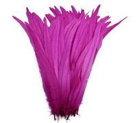 GUOZHAN 100 pièces 25-45 cm Plumes de Coq en Gros Artisanat de Mariage Bricolage Plumes Naturelles Couture vêtements Travail Manuel fête Plume décor