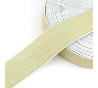 GUOZHAN 2/5/10M 10-50mm Bande Élastique À Coudre Paillettes Spandex Caoutchouc Ceinture Bandes Or Argent Doux Élastiques Ruban Ruban Extensible Vêtement