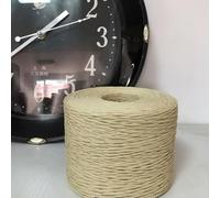 GUOZHAN Fil de Paille de Raphia Fin à pli Unique de 250 g pour Crochet, Tricot, Chapeau, Sacs à Main, Artisanat, Bricolage créatif, Fil de Papier Doux et Portable, Rouge