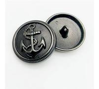 GUOZHAN Lot de 10 Boutons de Couture Vintage en métal Noir, Argent et Or, 15/20/25 mm, pour Veste, Chemise, 20 mm