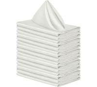 GUOZHAN Lot de 10 Serviettes de Table en Satin 43 x 43 cm, décoration de Table pour Mariage, Maison, hôtel, décoration de Noël, Vert