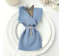 GUOZHAN Lot de 10 Serviettes de Table réutilisables en Gaze de Coton Vert Sauge, 32 x 32 cm, pour décoration de Table de Mariage, de Noël, Style rétro