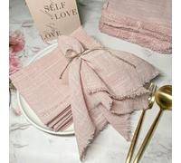 GUOZHAN Lot de 10 Serviettes en Gaze de Coton Vert Sauge, réutilisables, 32 x 32 cm, décoration de Table de Mariage, Style rétro