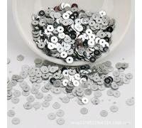 GUOZHAN Lot de 2 000 Paillettes argentées de 4 mm, Rondes et Plates, pour Loisirs créatifs, Mariage, Couture, 10 g