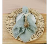 GUOZHAN Lot de 24 Serviettes de Table réutilisables en Gaze de Coton Rose, 32 cm, pour décoration de Table de Mariage, de Noël, Style rétro