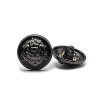 GUOZHAN Lot de 6 Boutons en métal doré de 10 à 28 mm pour vêtements, Manteaux, Accessoires de Couture, Boutons pour vêtements, Artisanat, Bouton à Huile à Pointe Noire