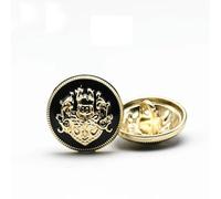 GUOZHAN Lot de 6 Boutons en métal doré de 10 à 28 mm pour vêtements, Manteaux, Accessoires de Couture, Boutons pour vêtements, Artisanat, Bouton à Huile à Pointe Noire