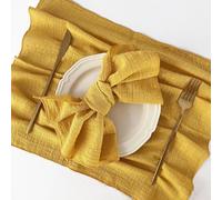 GUOZHAN Lot de 6 Serviettes en Coton Gaze 30 x 30 cm pour décoration de Mariage, Usage Quotidien, torchon de Table, Serviettes de Village