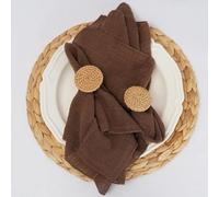 GUOZHAN Lot de 6 Serviettes en Coton Gaze 30 x 30 cm pour décoration de Mariage, Usage Quotidien, torchon de Table, Serviettes de Village
