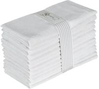 GUOZHAN Serviettes de Table en Lin et Coton, 6 pièces, en Tissu Naturel, Coins biseautés, pour Mariage