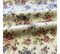 GUOZHAN Tissu en Coton sergé imprimé Vintage Rose 160 x 50 cm, Linge de lit, vêtements Faits Main, Nappe, décoration, Bricolage