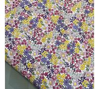 GUOZHAN Tissu Liberty 100% Coton à imprimé Floral, 145 x 50 cm, Impression numérique, pour Couture, Robes, Jupes, Enfants, Fait Main