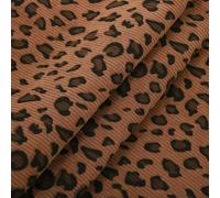 GUOZHAN Tissu Velours côtelé imprimé léopard 100 x 150 cm, Petites Fleurs, Polyester, imprimé, Mode, vêtements pour Femmes, Bricolage, Couture, matelassage, Fait Main