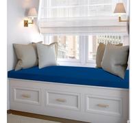 GUOZHEN Coussins de Banc Personnalisés 59 x 158 cm Coussin Antidérapant Doux Lavable Coussin Banquette Hautement Élastique pour Bancs de Jardin, Balcon, Loft, Balançoire, Patio, Bleu