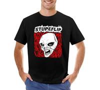 GUOZHONGTIAN STUPEFLIP-T-Shirt-t-Shirts-Man-Black-t-Shirts-t-Shirt-for-Men Black S