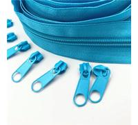 GUOZIF Fermeture à glissière en Nylon Longue de 5 mètres (5.4 Yards) 5# (20 Couleurs), avec 10 curseurs de Fermeture à glissière pour Bricolage, Accessoires de vêtements de Couture