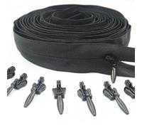 GUOZIF Fermeture éclair de 10 mètres de Long, 20 curseurs de verrouillage, fermeture éclair Invisible en Nylon 3# utilisée pour les sacs à main de vêtements