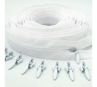 GUOZIF Fermeture éclair de 10 mètres de Long, 20 curseurs de verrouillage, fermeture éclair Invisible en Nylon 3# utilisée pour les sacs à main de vêtements