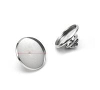 GUOZIF Lot de 10 Broches Rondes Vierges en Acier Inoxydable de 6 à 30 mm, Support de Badge pour Broche, pour la Fabrication de Bijoux à Faire soi-même, Base de cabochon