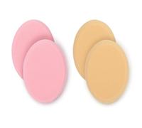 Guozihao Lot de 4 éponges de maquillage ovales à coussin d'air pour fond de teint, éponge de maquillage professionnelle, œufs de beauté, secs et humides (teint peau et rose)