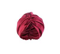 Guozyly Bonnet de nuit en soie de mûrier pour femme - Bonnet de nuit en satin - Double face - Pour dormir - Antidérapant et respirant - Pour tous les types de cheveux, rouge, taille unique