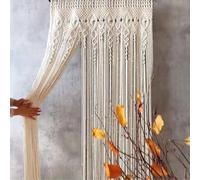 Guozyly Rideau Boho macramé, tapisseries tissées pour fenêtres, rideau de mariage, tapisserie murale, décoration murale tissée pour salon, chambre, fête de mariage (A - 90 x 180 cm)