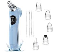 GUPAY Extracteur de points noirs - Aspirateur de pores - Avec 5 niveaux d'aspiration et 5 têtes - Pour le nez, l'acné, le nettoyage du visage