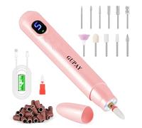 GUPAY Lime à ongles électrique rechargeable sans fil pour ongles en gel acrylique naturel, kit de manucure et pédicure professionnel portable pour fille, femme, maman, utilisation à domicile débutants