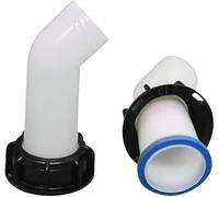 Gupcaqosjw 3 Pièces Bec De Vidange avec Ecrou IBC 1000L, Buse De Réservoir d'eau Raccord De Vanne Extension Buse De Tuyau Adaptateur IBC d'eau Bec De Robinet pour Raccord Robinet Cuve IBC 60mm