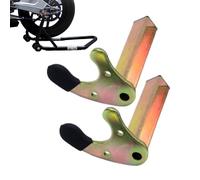 Gupcaqosjw Adaptateur De Béquille Supports Tampon Caoutchouc | 2 Pièces Béquille Arrière D'atelier Moto | Support Béquille Moto | Crochets Solides De Support De Paddock De Moto, square tube, U prong
