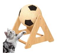 Gupcaqosjw Boule à Griffoir pour Chat | Jouet Interactif Solide en Bois Massif pour Animal,Jeu Interactif Solide Réutilisable pour Maison Encourage Exercice Divertissement Intérieur