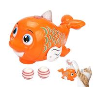 Gupcaqosjw Boule Interactive pour Chat - Ballon Flottant en Forme De Poisson avec Lumières LED Et Musique - Jeu Stimulant pour Chaton pour Divertissement Dressage Compagnie Anti Ennui,Compagnie